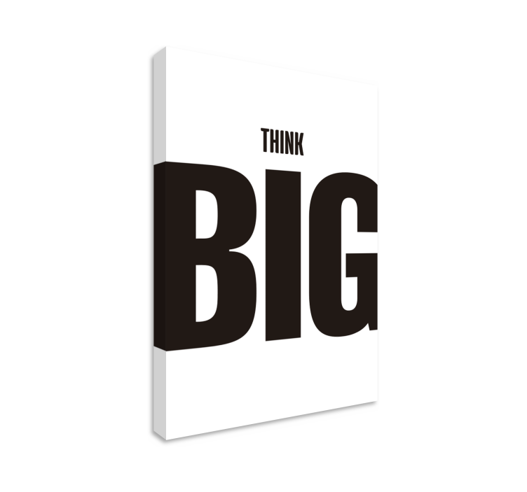 Motivacijski tisk za pisarniške stene "think big" - TenStickers