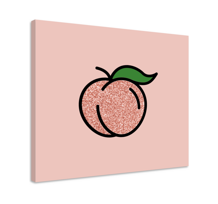 Shiny peach illustration slikarska platna s sadjem - TenStickers