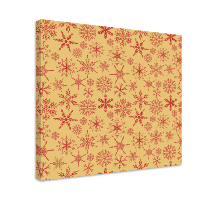 Snowflakes pattern platno slika zemljevidov - TenStickers