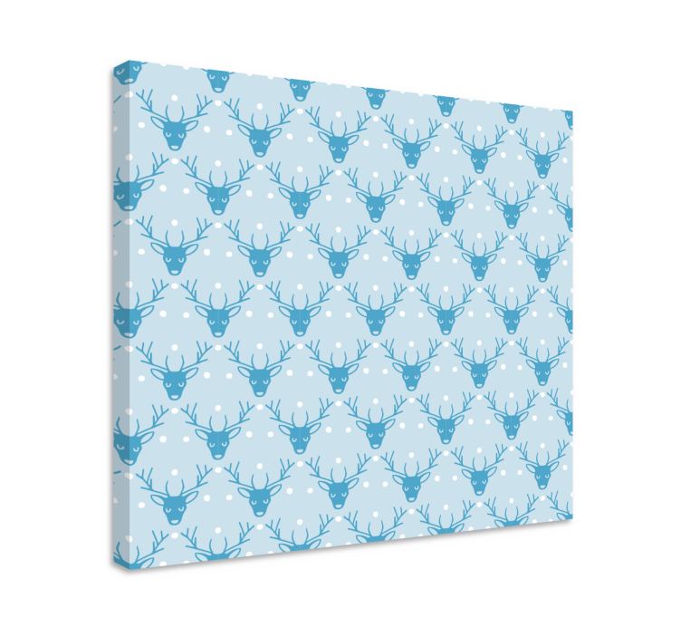 Božični potisk severnih jelenov na platno - TenStickers