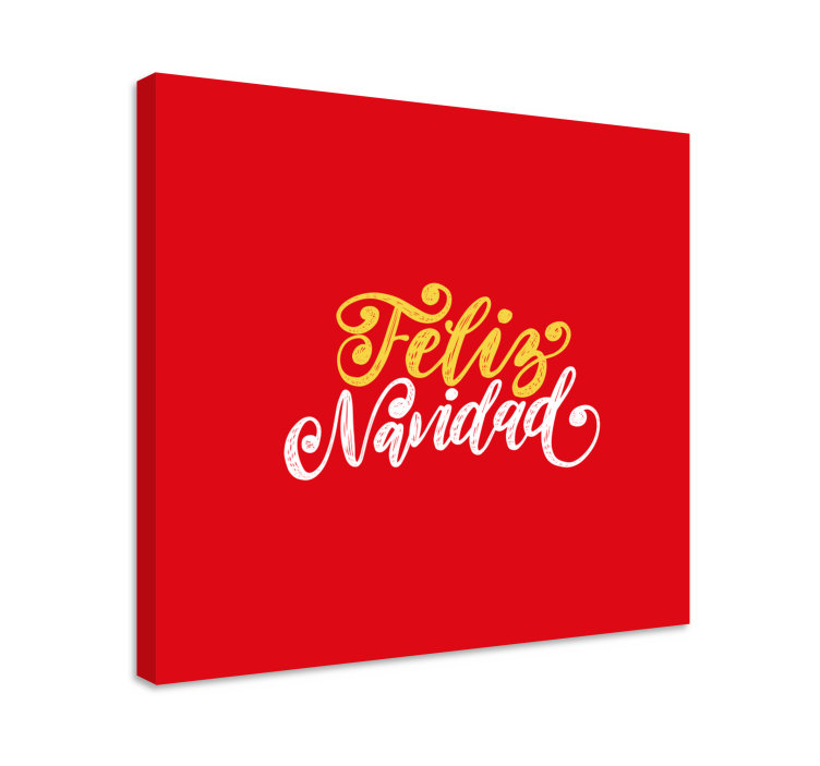 Feliz navidad greeting platno za notranjo opremo - TenStickers