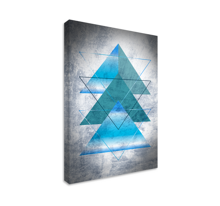 Geometric blue shapes platno slike geometrijski vzorci - TenStickers