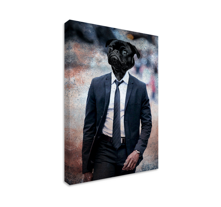 Dapper dog portrait platno slikarstvo psa - TenStickers