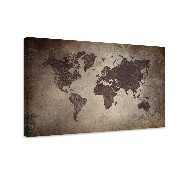 Retro globe chart platno s sliko sveta - TenStickers