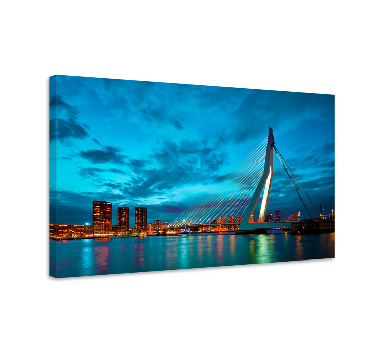 Rotterdam skyline view platno z mestnimi motivi - TenStickers