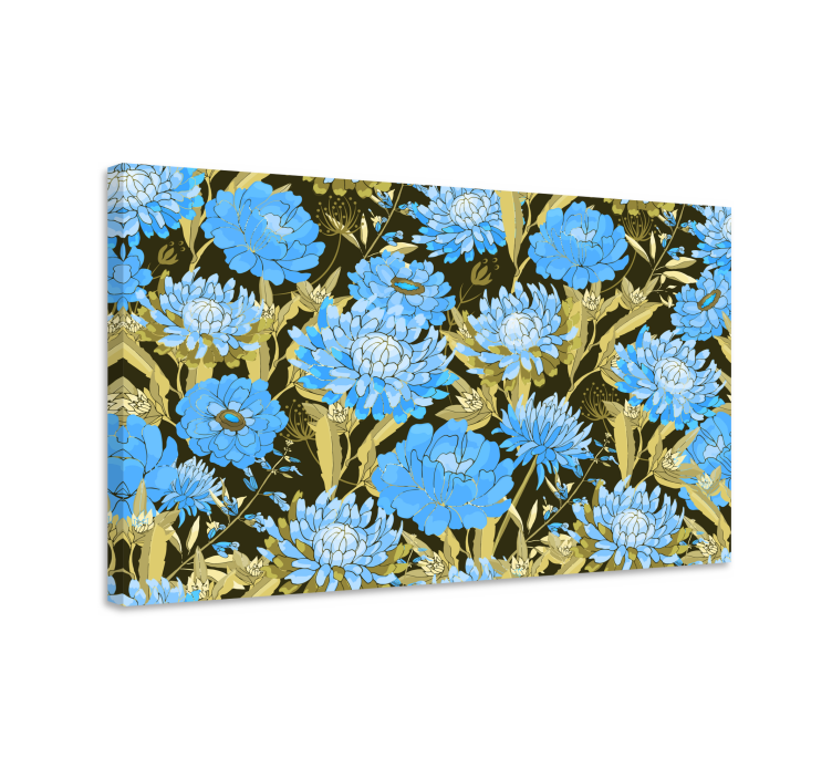 Blue floral arrangement slikarsko platno z rožami - TenStickers