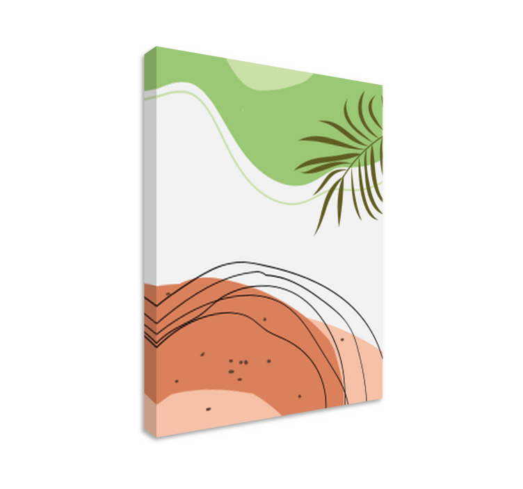 Abstract tropical shapes moderno platno slikarstvo - TenStickers