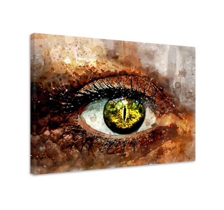 Mystical eye capture olifant na platnu - TenStickers