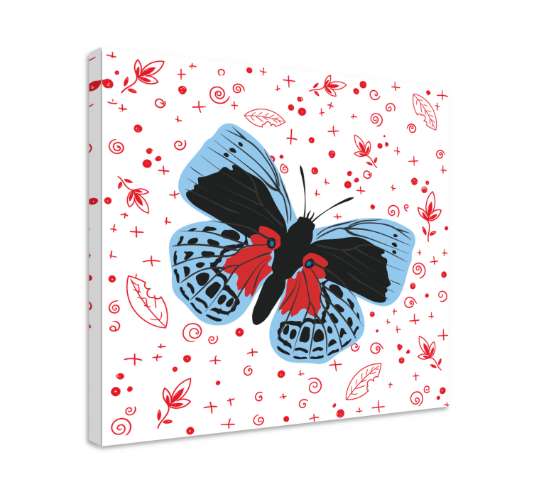 Bright butterfly design platno s čudovitim metuljem - TenStickers