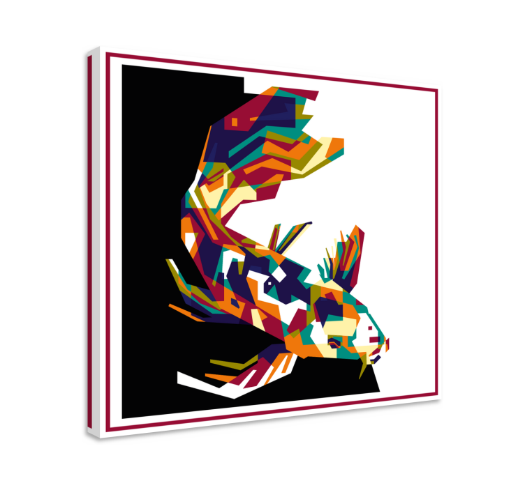 Colorful koi fish platno slikanje ribe - TenStickers