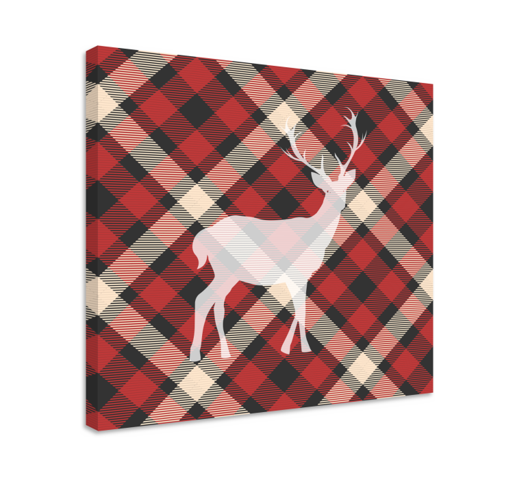 Stylized stag silhouette platno slikanje jelena - TenStickers