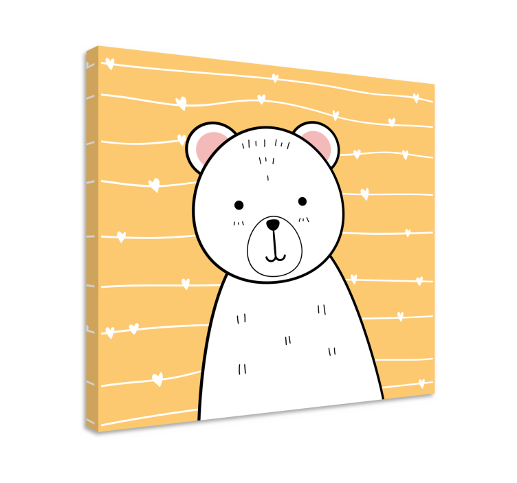 Cute bear illustration platna slike z motivi živali - TenStickers