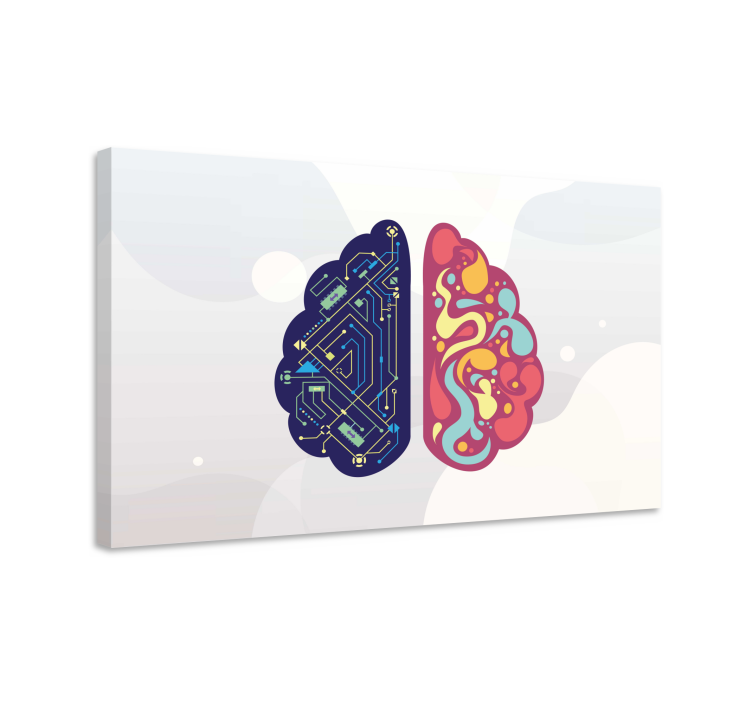 Dual brain design slikarska platna s sadjem - TenStickers