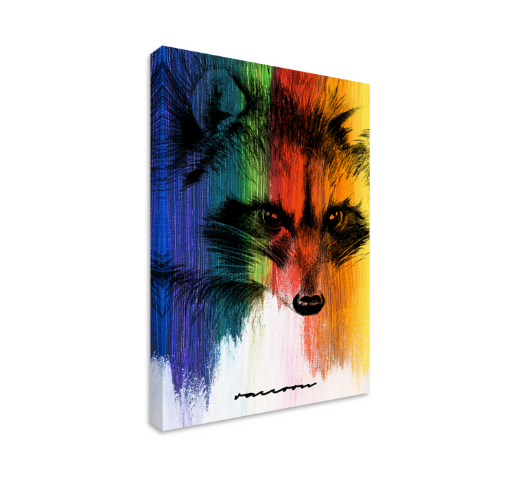 Vibrant fox portrait platna slike z motivi živali - TenStickers