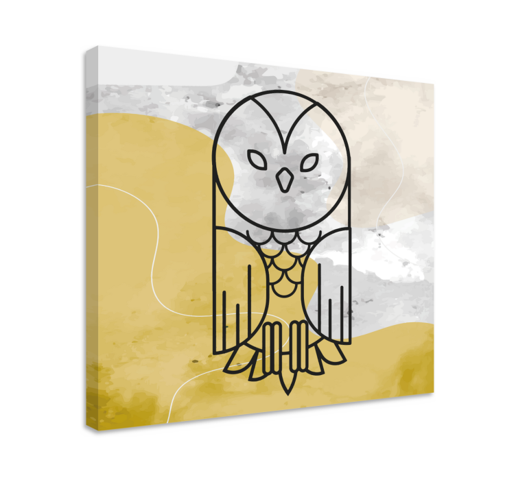 Minimalist owl silhouette platna slike z motivi živali - TenStickers