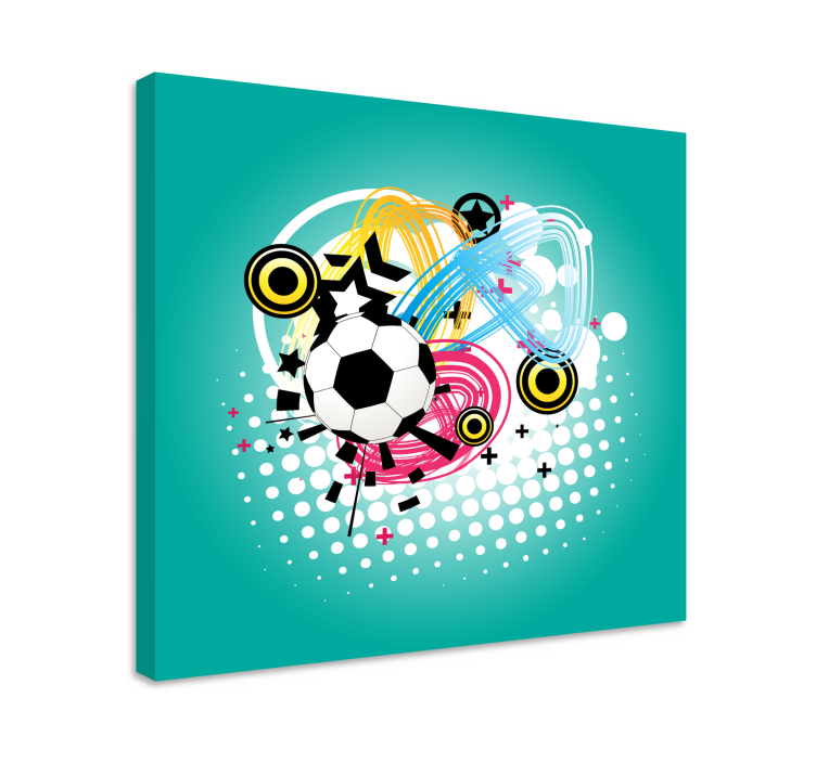 Soccer ball action na platnu za športne navdušence - TenStickers