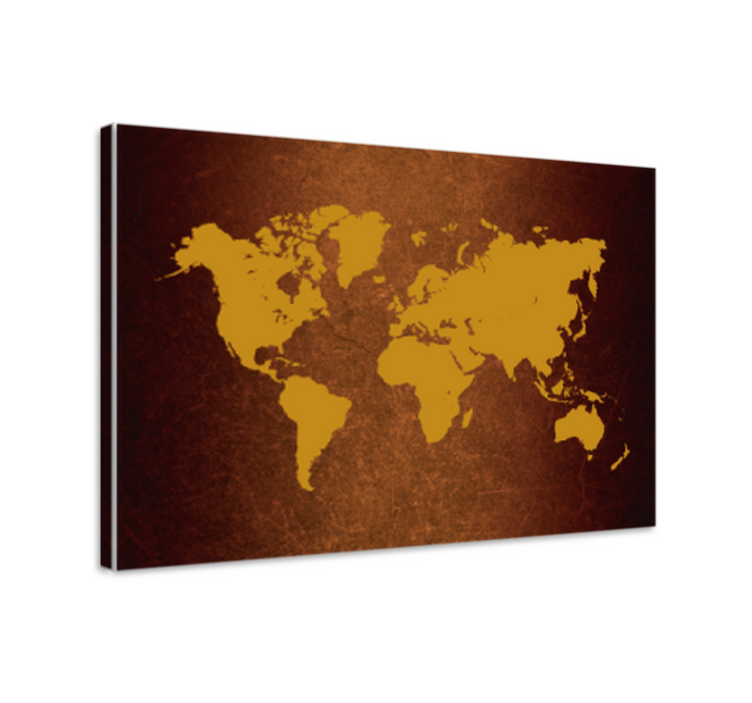 Retro global map platno s sliko sveta - TenStickers