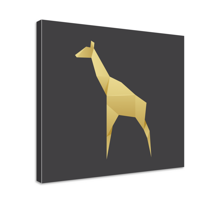 Elegant giraffe silhouette platno slika konj - TenStickers