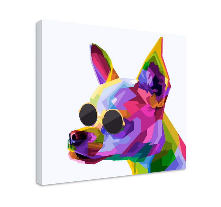 Vibrant canine artwork na platnu - TenStickers