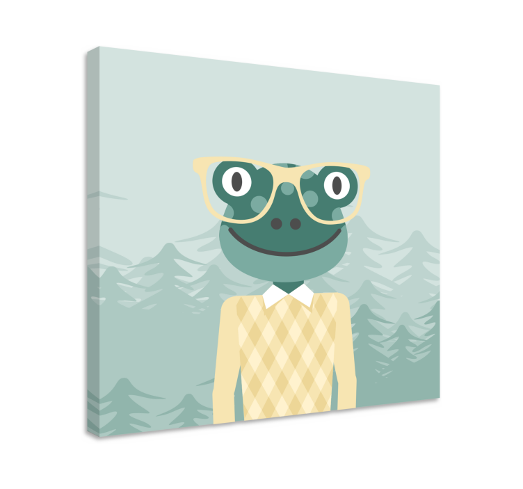 Stylish frog character 3d slike na platnu - TenStickers