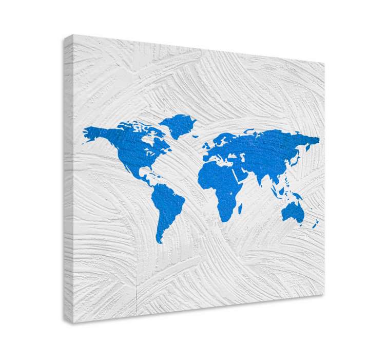 World map outline platno s sliko sveta - TenStickers