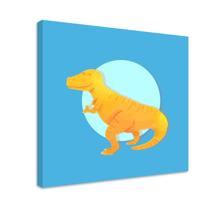 Cheerful t-rex platno z dinozavrom - TenStickers