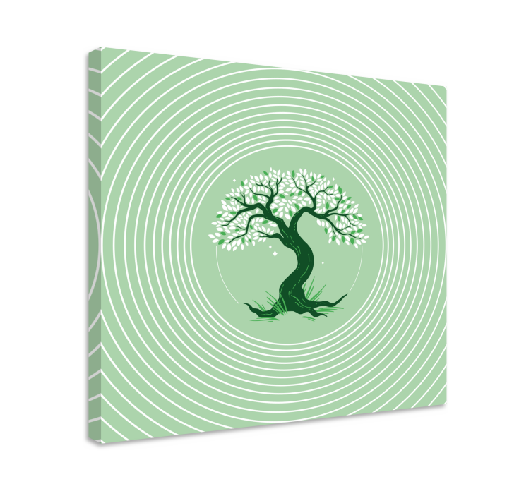 Twisted green tree platna z enojnim drevesnim motivom - TenStickers