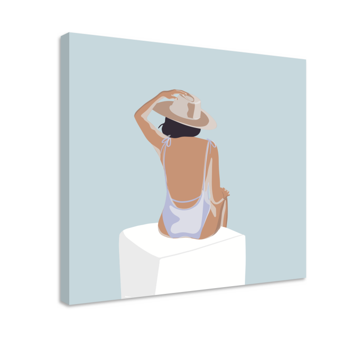 Modni dekle minimalistični slog stenske odtise - TenStickers