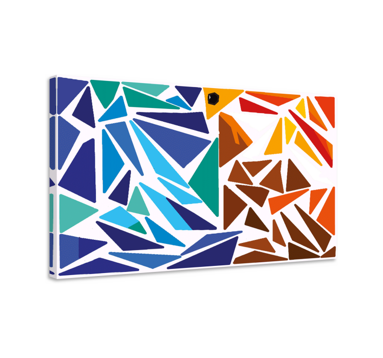 Abstract angular composition geometrijski vzorci na platnu - TenStickers