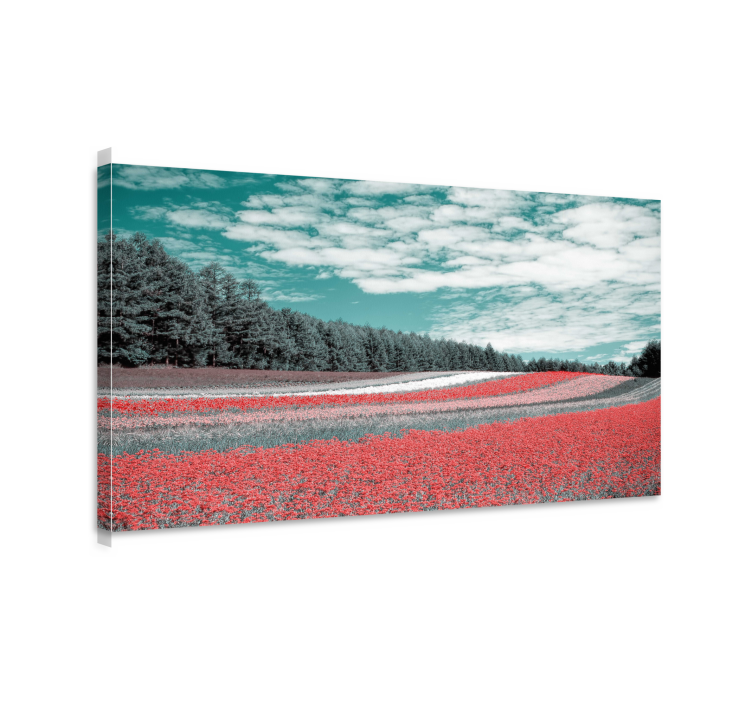 Vibrant flower field platno slika zemljevidov - TenStickers