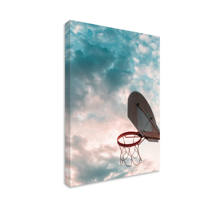 Basketball hoop silhouette platno slike šport - TenStickers