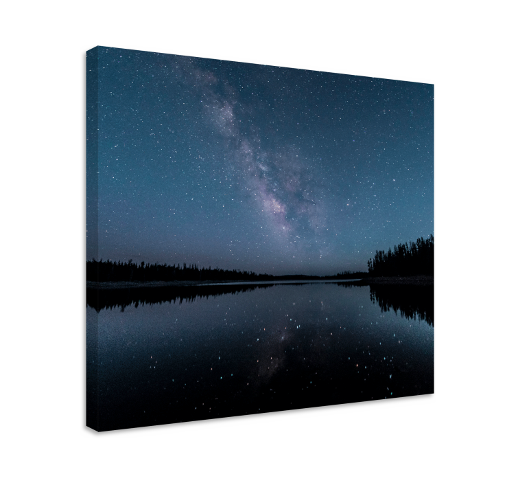 Starry night reflection platno slika zemljevidov - TenStickers