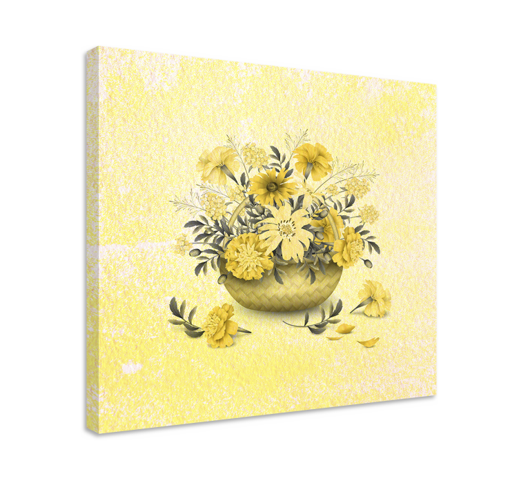 Yellow floral arrangement slikarsko platno z rožami - TenStickers