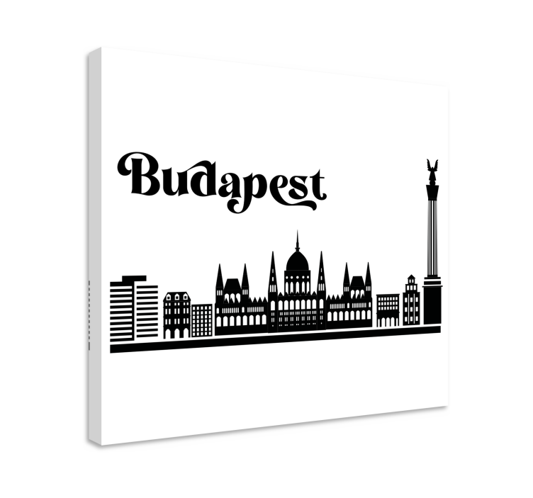 Budapest skyline platno s slikami mest in držav - TenStickers