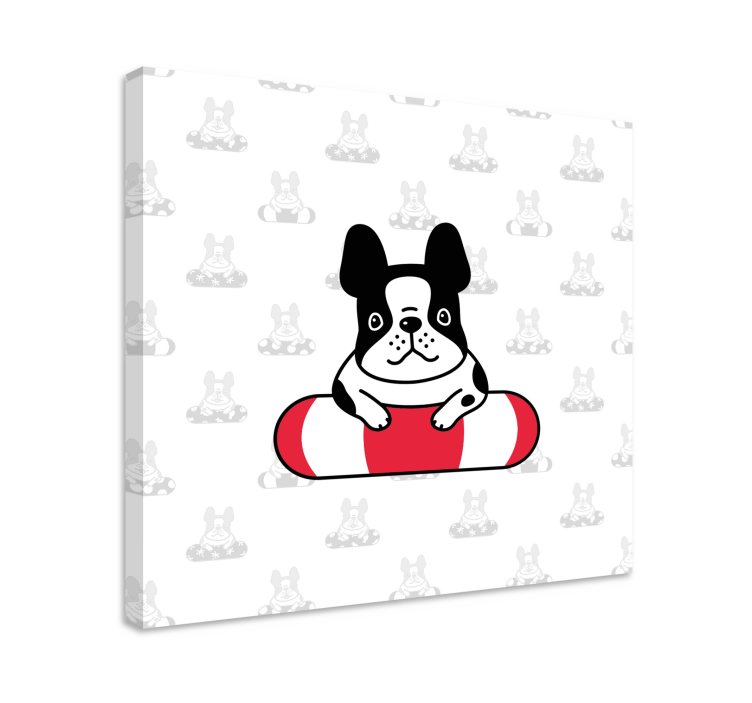 Cute french bulldog platno slikarstvo psa - TenStickers