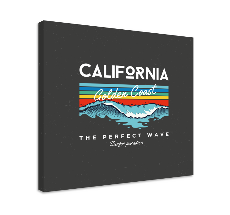 California surfer waves platno z mestnimi motivi - TenStickers