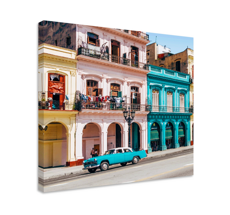 Colorful havana streets platno z mestnimi motivi - TenStickers