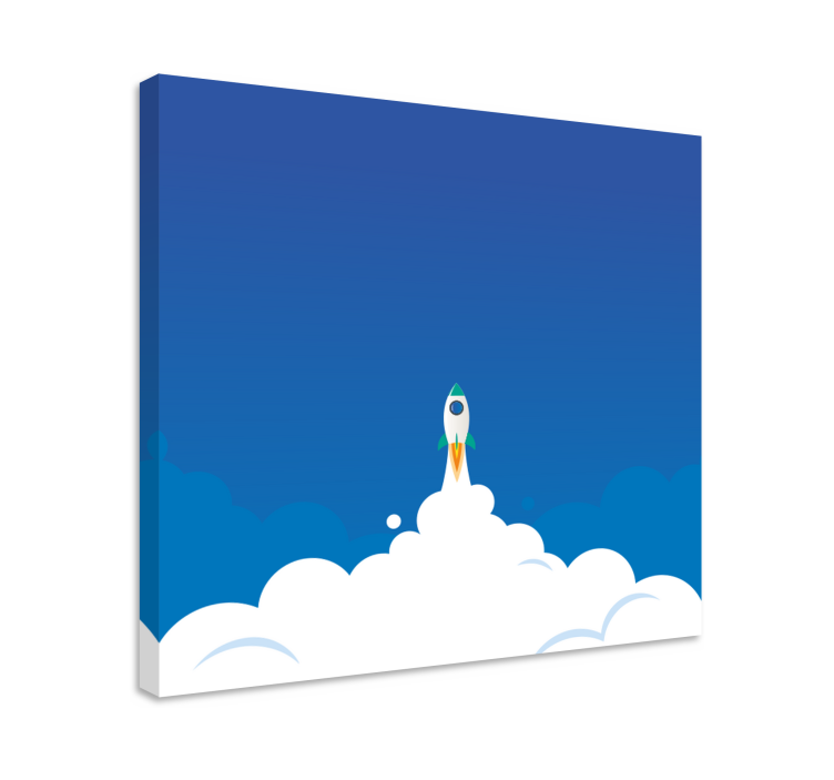 Risanka, ki izstreli raketno vesoljsko platno - TenStickers