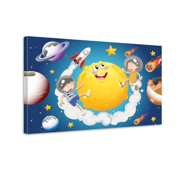 Space adventure fun otroško platno s podobo - TenStickers
