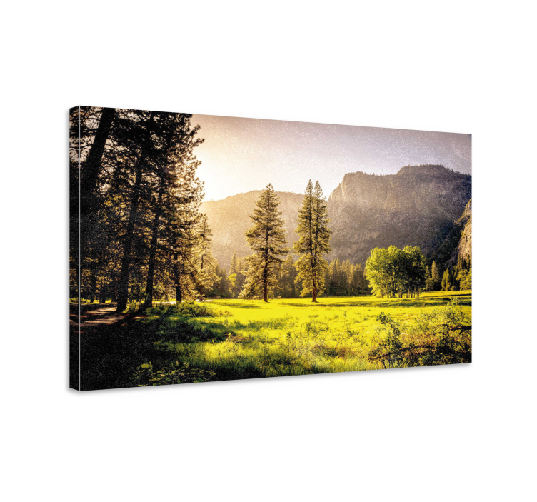 Majestic mountain scenery platno slika zemljevidov - TenStickers