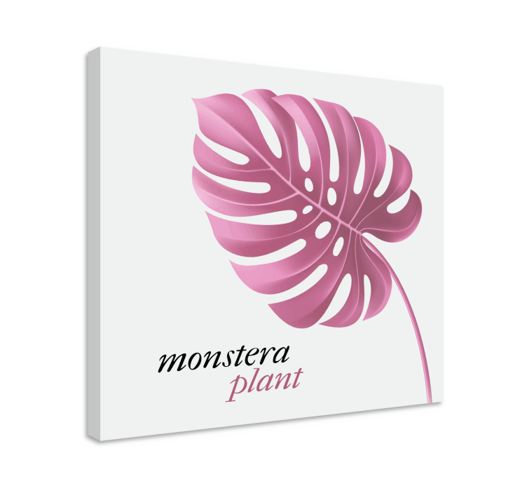 Monstera plant slikarsko platno z rožami in rastlinami - TenStickers