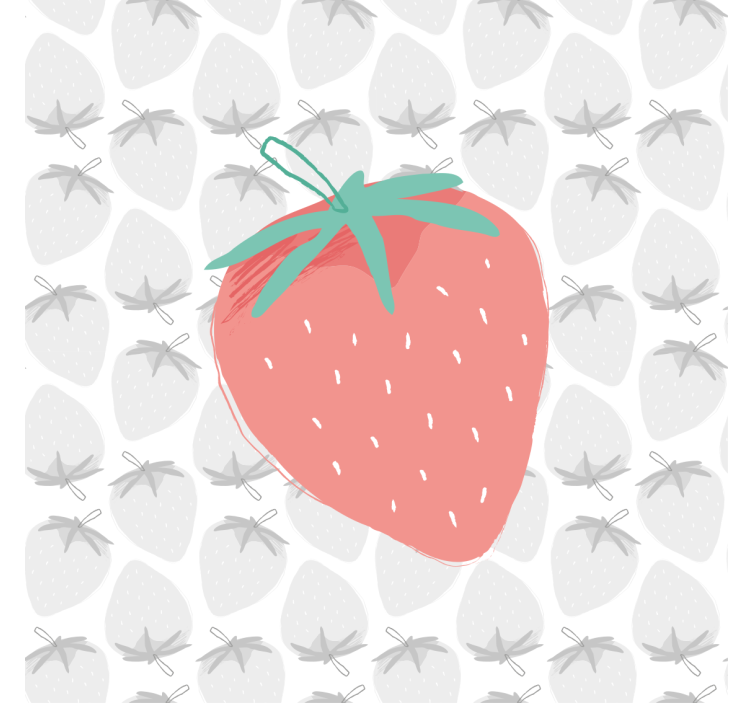 Strawberry illustration slikarska platna s sadjem - TenStickers