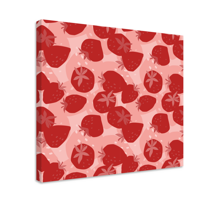 Strawberry patterns slikarska platna s sadjem - TenStickers