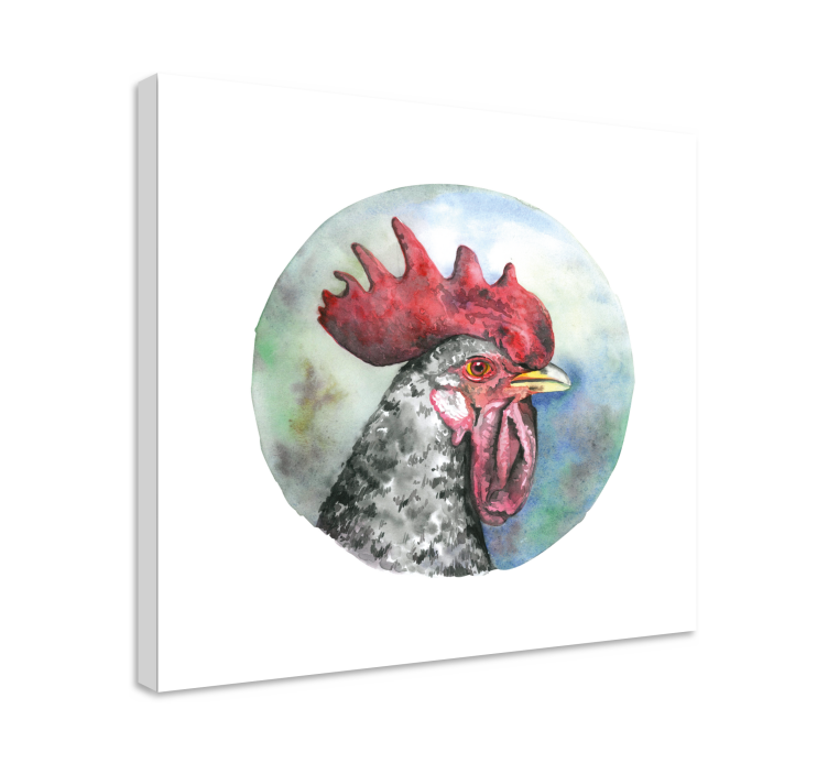 Rooster portrait platno slikarstvo psa - TenStickers