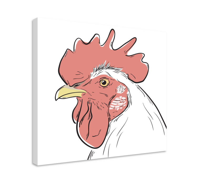 Detailed rooster portrait platno slikarstvo pes - TenStickers