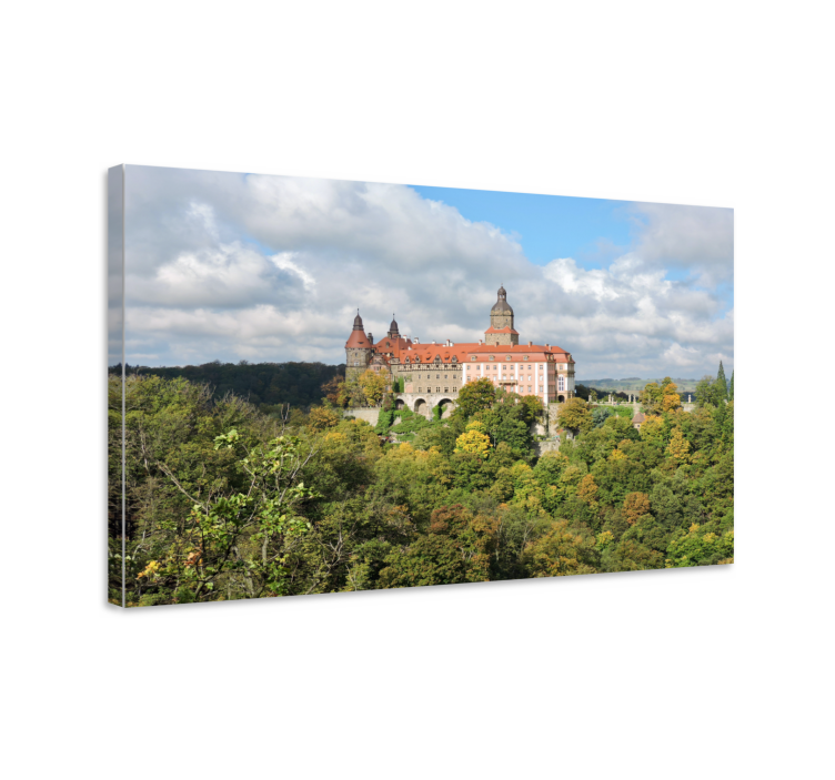 Historic castle landscape platno z mestnimi motivi - TenStickers