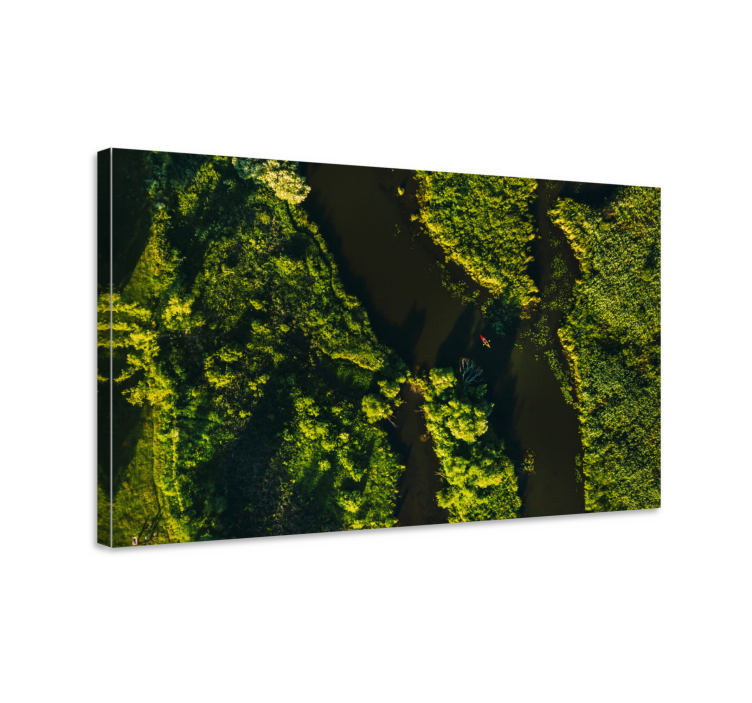 Tranquil river scenery platno slika zemljevidov - TenStickers