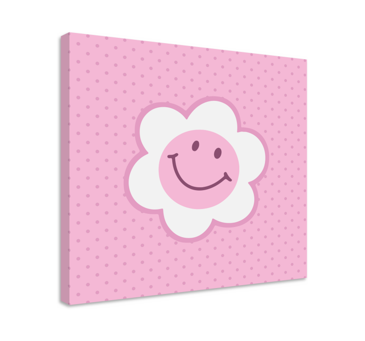 Smiling flower face platno slikanje jelena - TenStickers