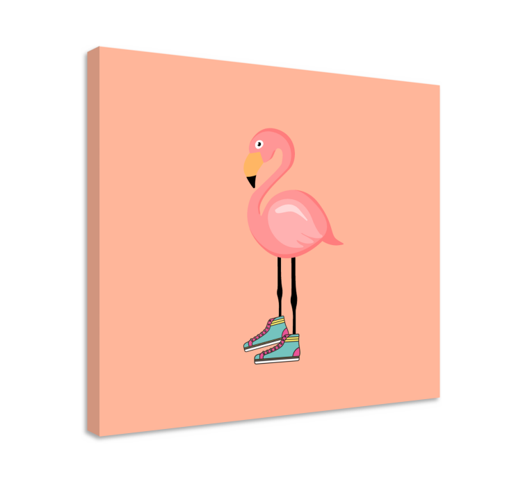 Flamingo s supergami platno slike art - TenStickers