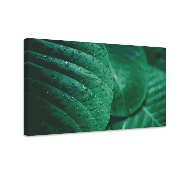 Vibrant green foliage slikarsko platno z rastlinami - TenStickers